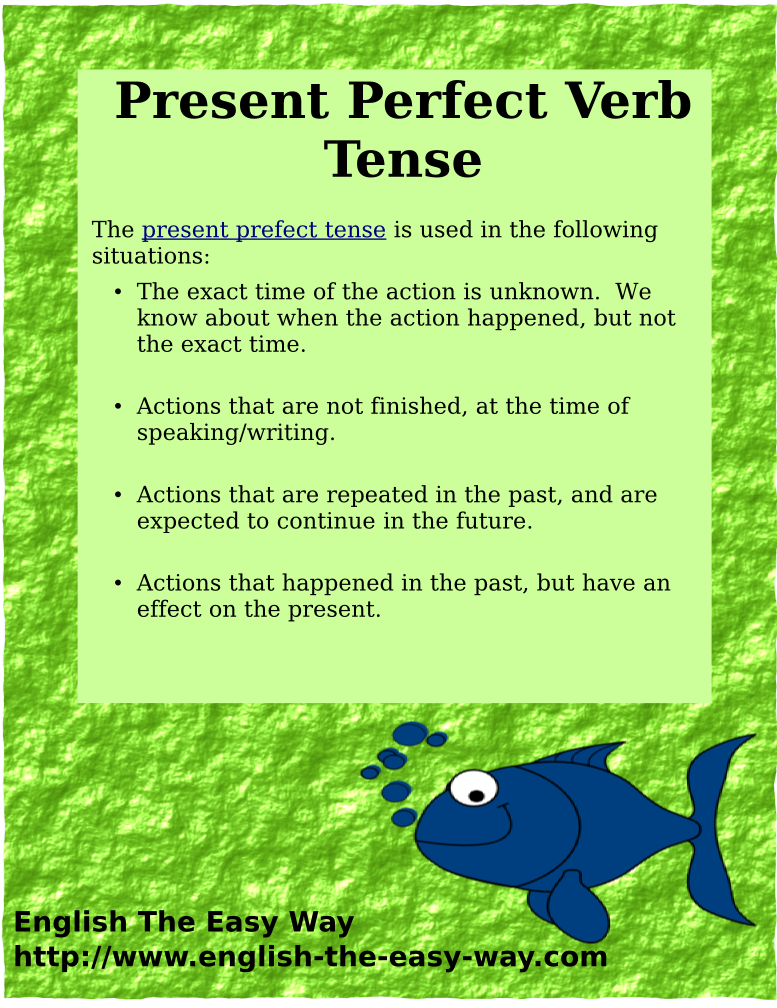 English The Easy Way Don T Fear The Present Perfect Tense