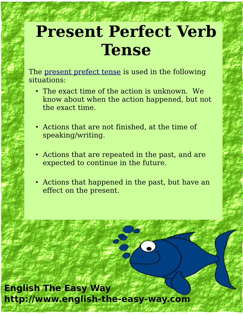 English The Easy Way Don t Fear The Present Perfect Tense Help Is Here