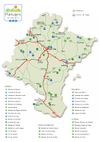 Mapa de la Ruta de los Paisajes en Navarra