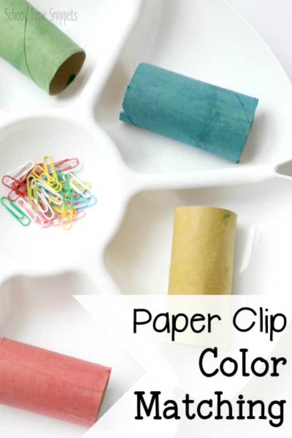 Paper Clip Color Matching Activity for Fine Motor Skills School Time