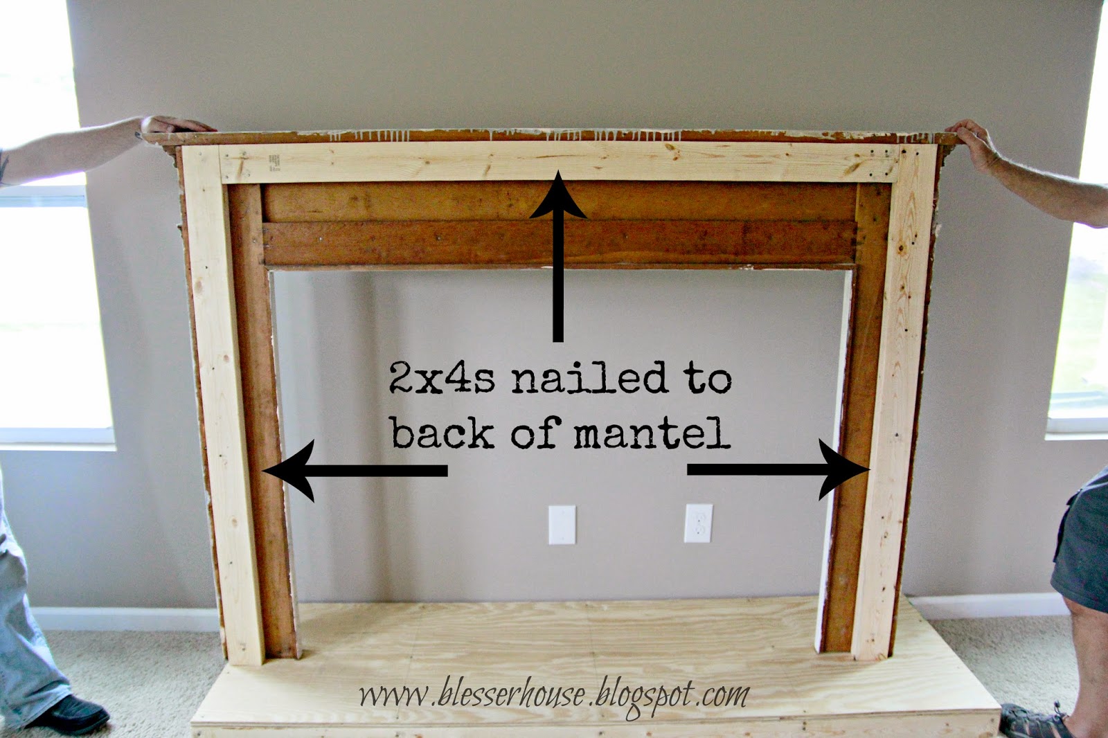 Remodelaholic | How to Build a Faux Fireplace and Mantel