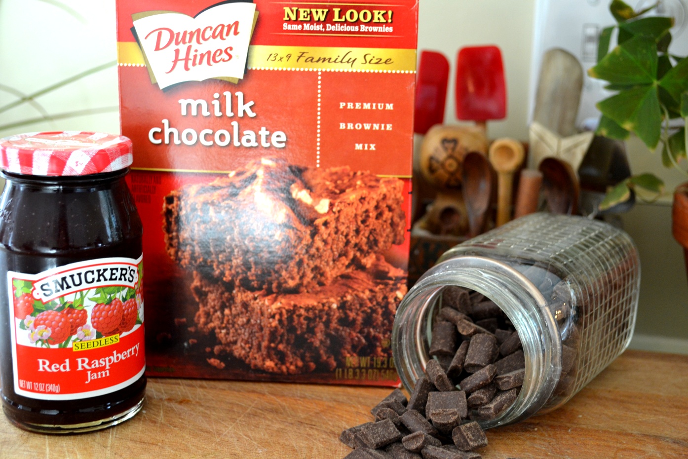My Homemade Life Chocolate Chunk Raspberry BROWNIES. Bumped Up a Notch.