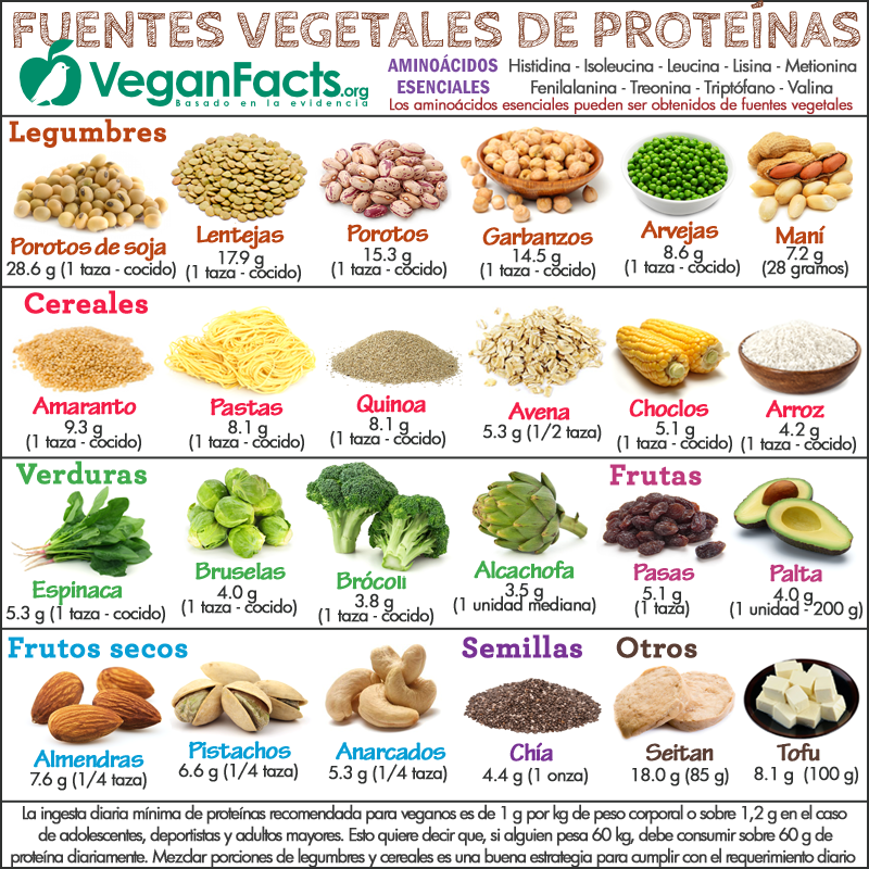 vegetales que contengan proteinas