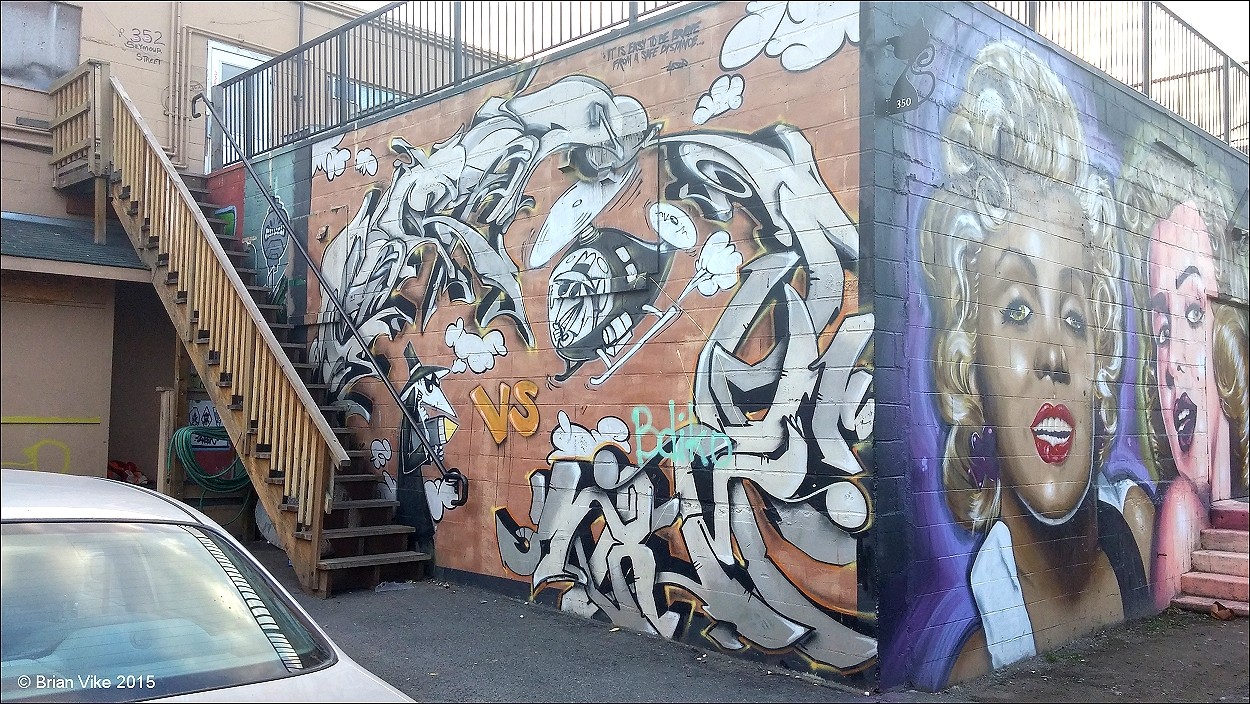 Northern Interior British Columbia Back Alley Mural Paintings Kamloops