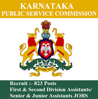 KPSC 823 Admit Card 2017 | Senior & Junior Assistants Jobs | Sarkari Naukri 2017 Karnataka Public Service Commission, KPSC, freejobalert, Sarkari Naukri, KPSC Admit Card, Admit Card, kpsc logo