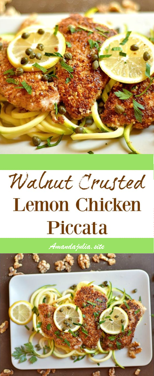 Walnut Crusted Lemon Chicken Piccata - Amandajulia.site