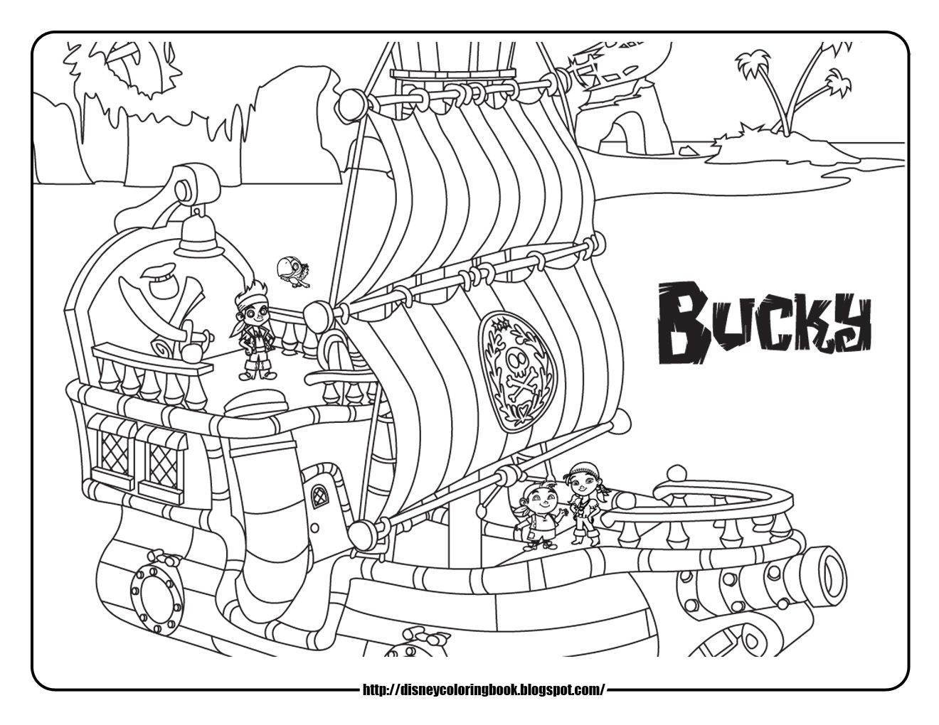 jake neverland pirates printable coloring pages - photo #12