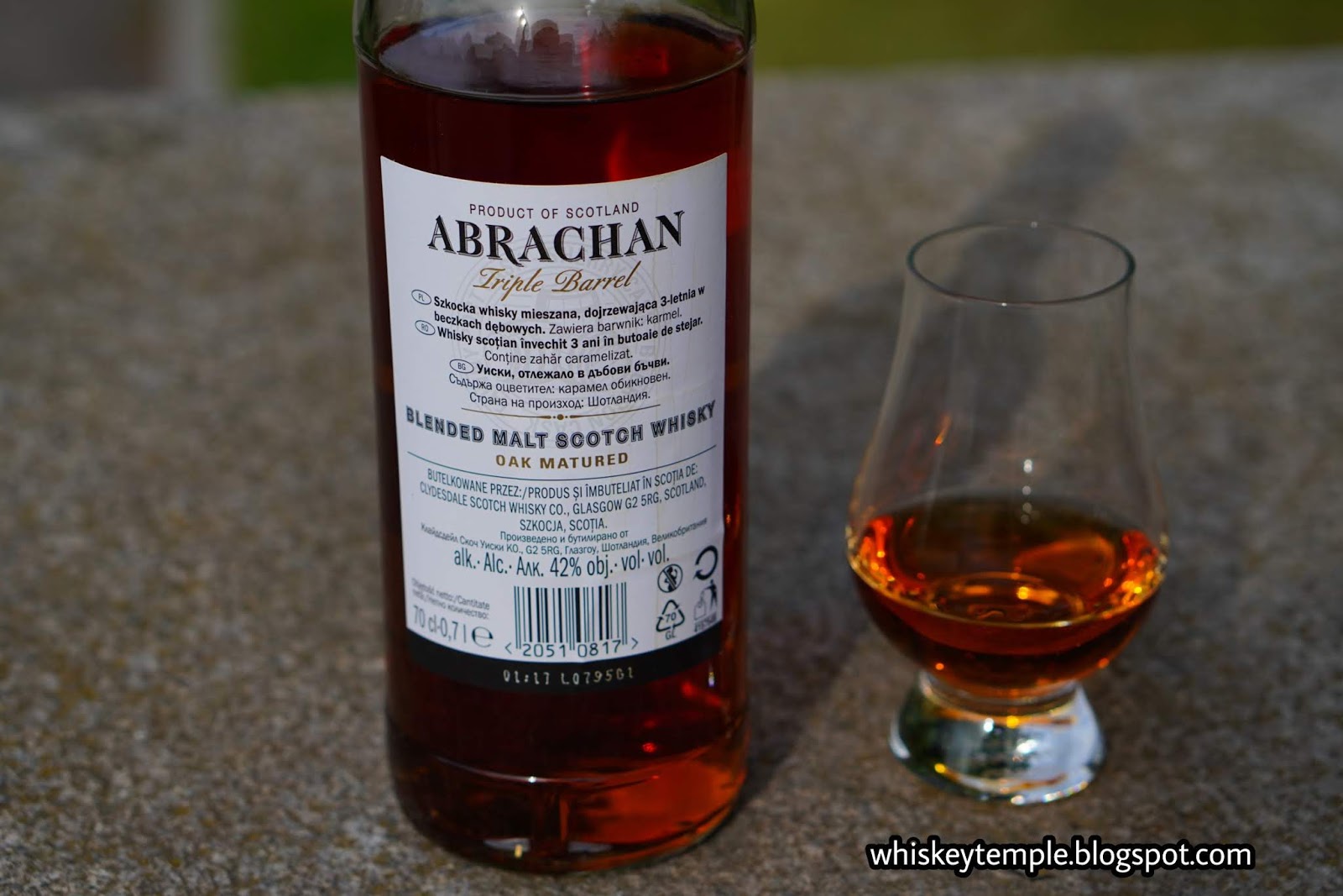 blended whisky – Triple Whiskeytemple barrel malt Abrachan