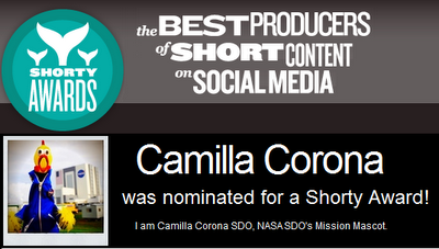 Camilla Corona nominated for Shorty Award