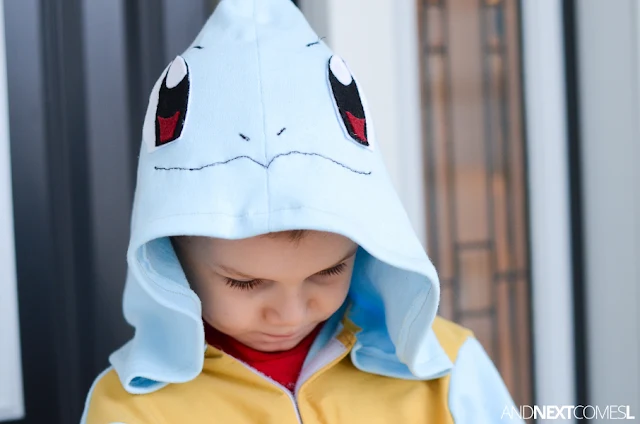 Cute homemade Pokemon costume for kids - how to make Squirtle from And Next Comes L