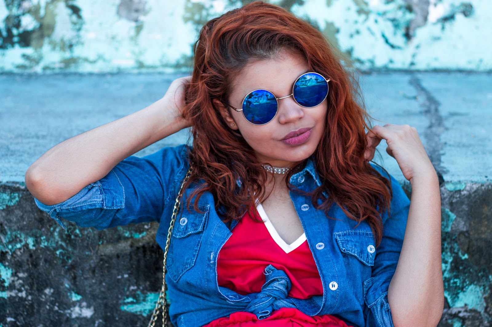 look tumblr girl, cabelo ondulado, cabel ruivo, camisa jeans, look vermelho, macaquinho vermelho, look da china, look tenis branco, look azul e vermelho, ruiva usando vermelho, romwe, bolsa brilhosa, twinkledeals look tumblr girl, cabelo ondulado, cabel ruivo, camisa jeans, look vermelho, macaquinho vermelho, look da china, look tenis branco, look azul e vermelho, ruiva usando vermelho, romwe, bolsa brilhosa, twinkledeals