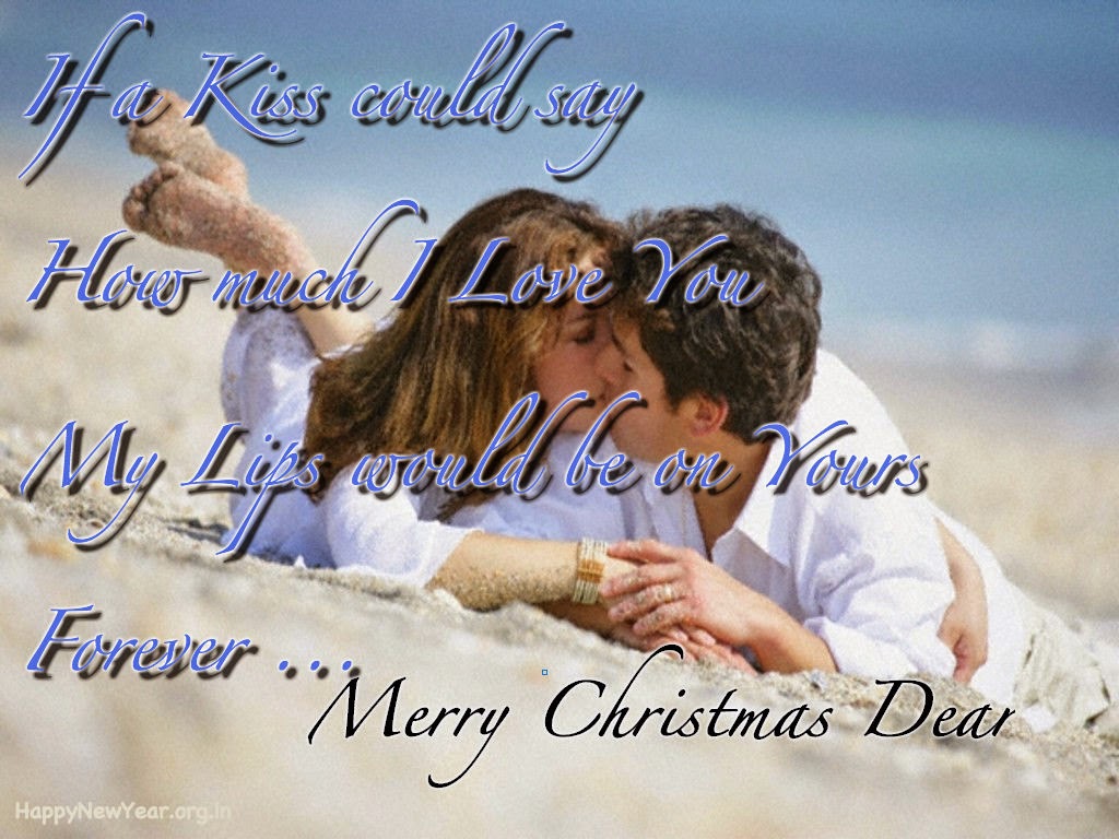 christmas kiss greeting wishes