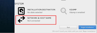 Pilih menu network dan hostname