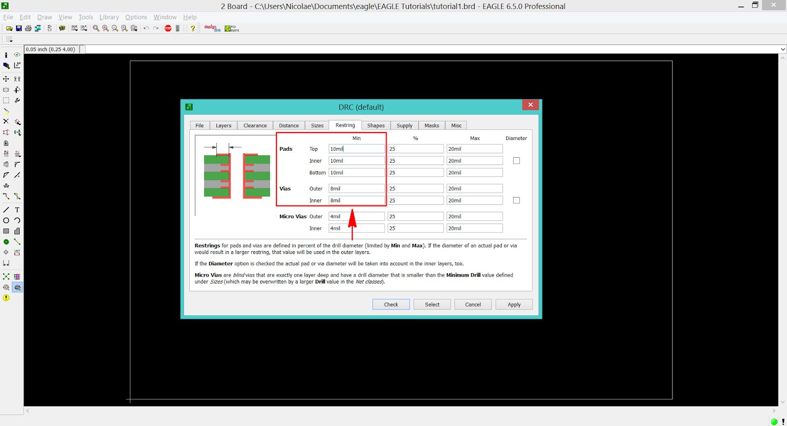 teknoow EAGLE CAD Bigger Pads