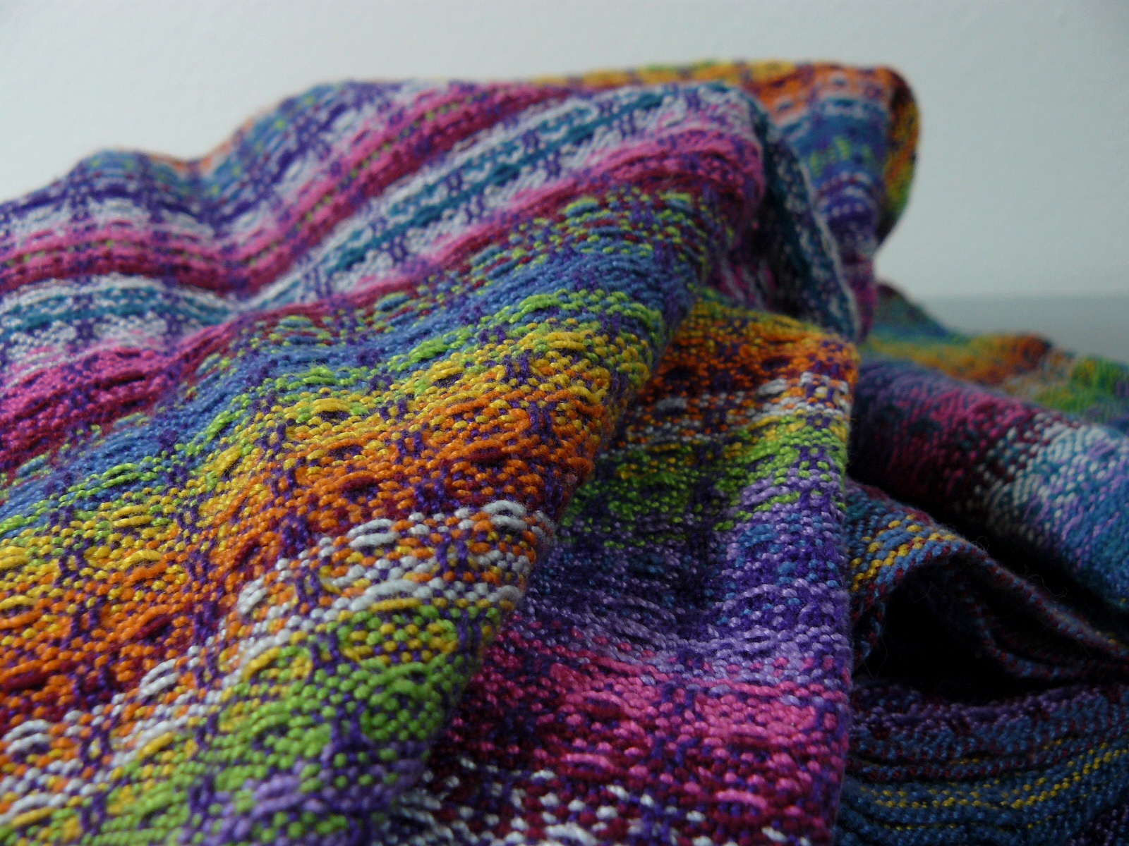 DebbieBHandmade Handwoven Rainbow Towels, Done!