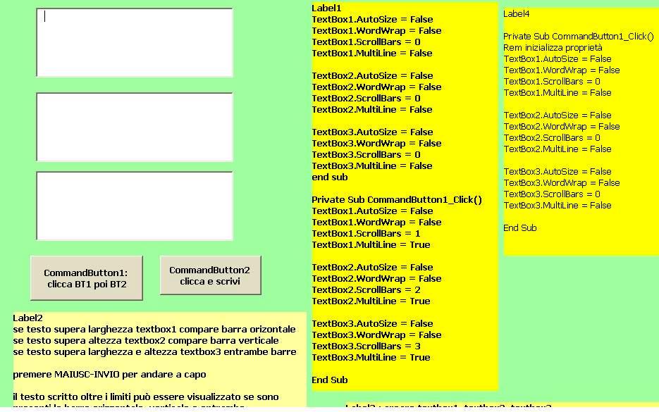 osservando scrollbars, wordwrap, multiline in textbox