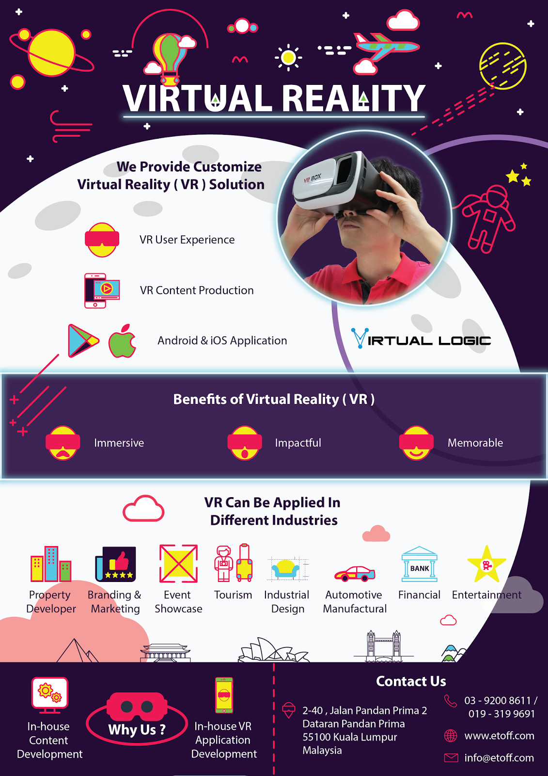 Virtual Reality Poster 2. Inhouse Poster Design. Virtual Logic.