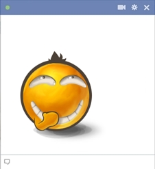 Secret Laugh Facebook Emoticon