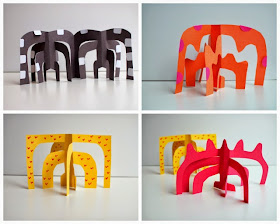 Easy Kids art idea- Calder-inspired paper sculptures