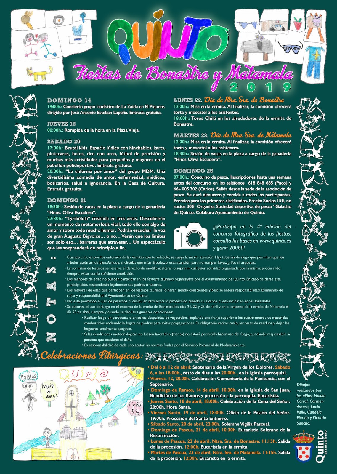 QUINTO DE EBRO FIESTAS DE BONASTRE Y MATAMALA 2019 (ZARAGOZA) FECARTOROS