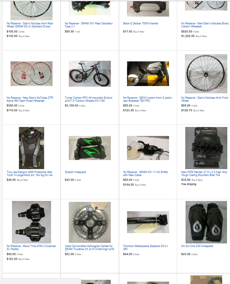 Bike stuff for sale