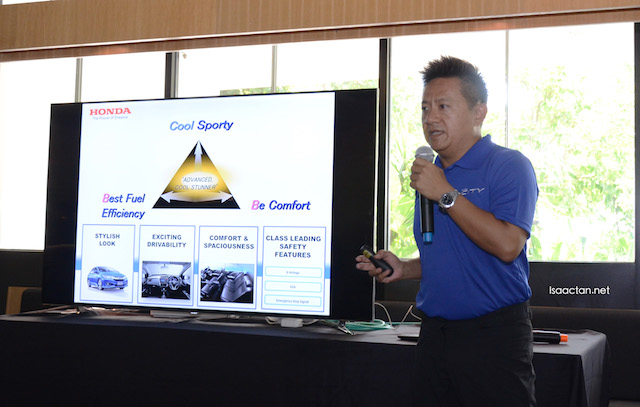 Ivan Khong, going through the safety features, as well as key selling points of the Honda City