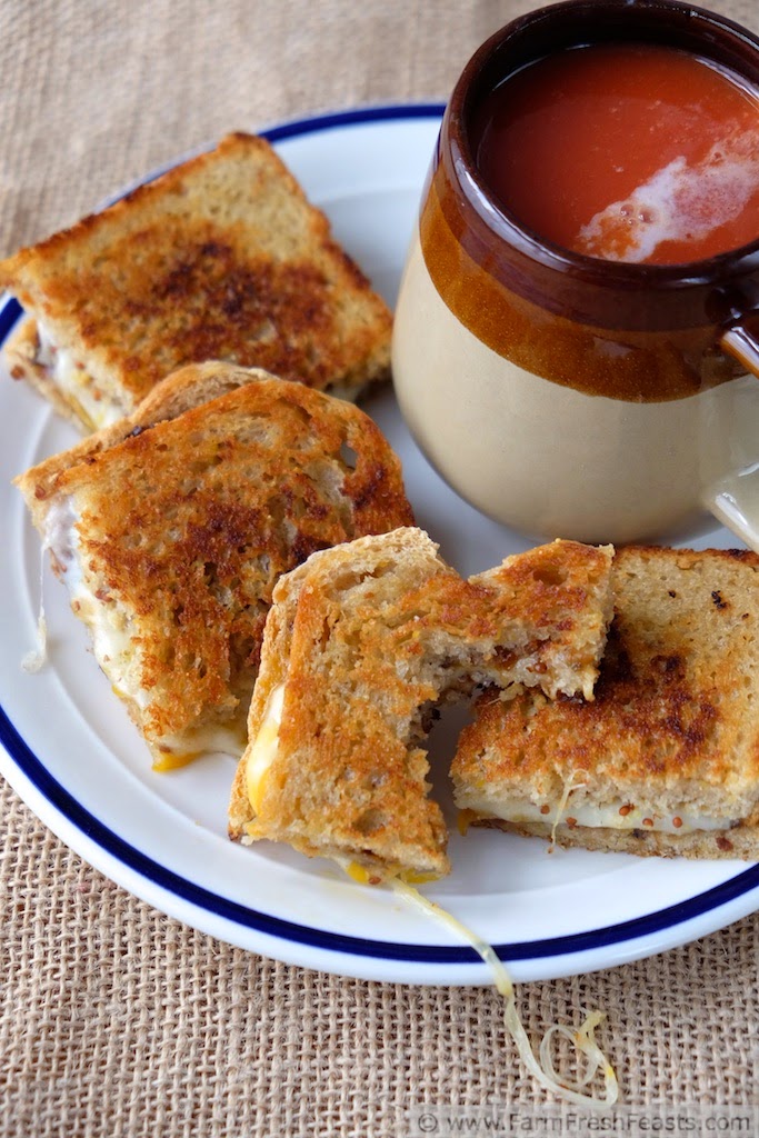 Farm Fresh Feasts Grilled Cheese with Cheddar, Havarti and Apple Fig