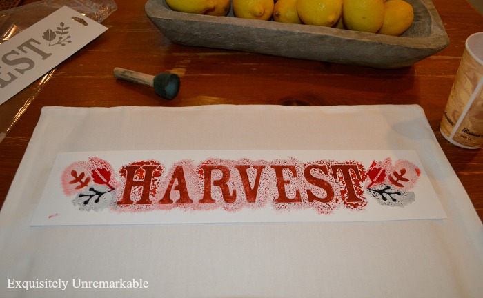 Harvest Pillow Stencil