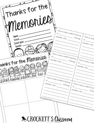 End of Year Memories Booklet.  Great activity to relive and gather memories from the school year.
