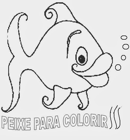 Desenhos para Pintar: Desenhos de Peixes para Colorir Online.
