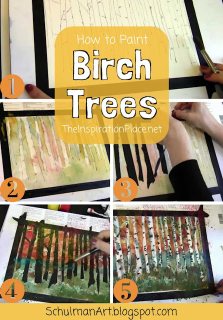 watercolor techniques | how to paint in watercolors | watercolour tips | learn how on http://schulmanart.blogspot.com/2015/11/how-to-paint-easy-watercolor-trees.html