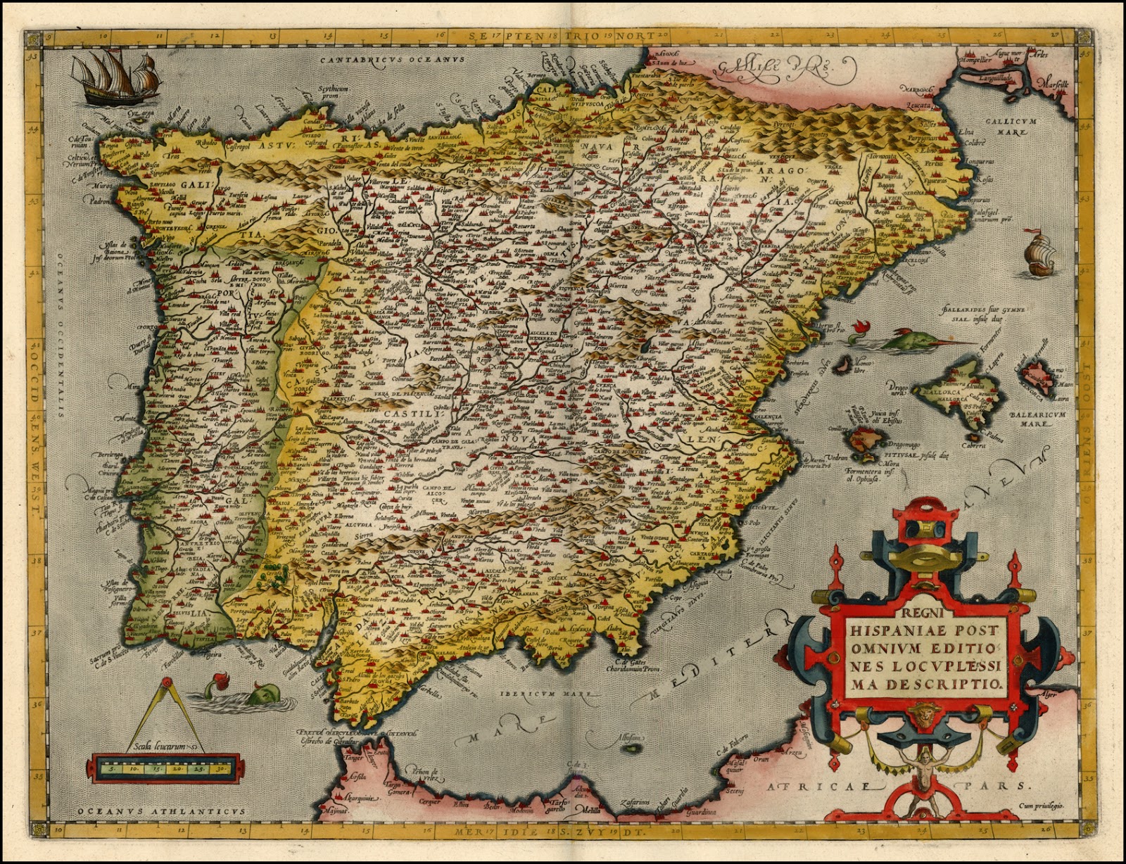 Antique Prints Blog: Historic Maps of Spain