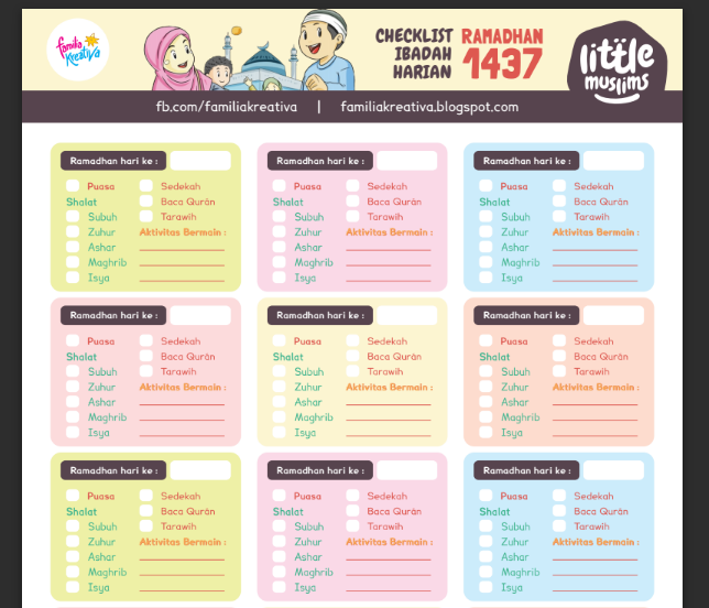 Ramadhan Checklist Gambar Islami