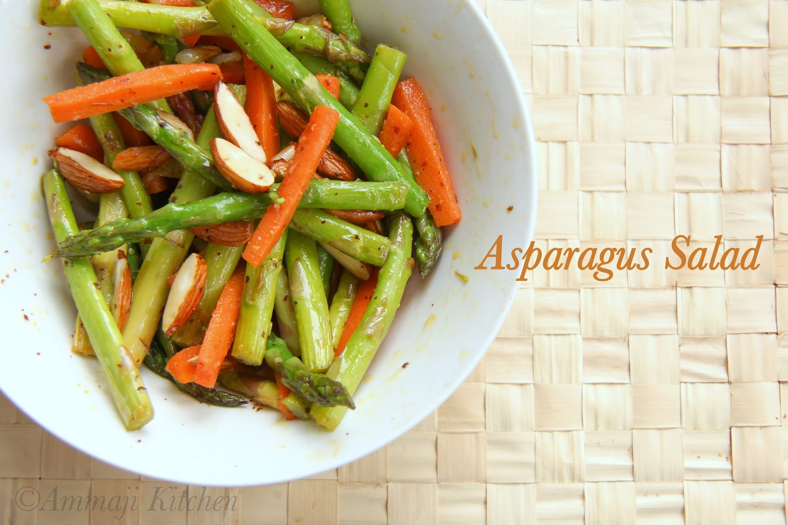 Asparagus Salad with Vinaigrette Dressing Indian Food Recipes