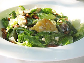 vegetarian Caesar salad with roasted nuts