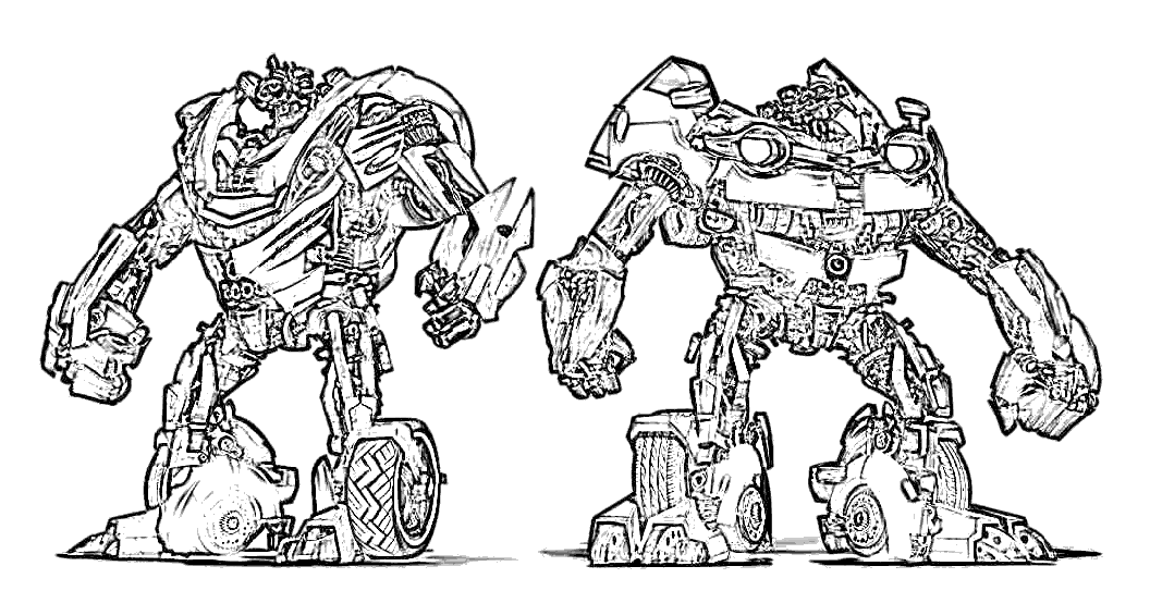 Skids & Mudflap Transformers Coloring Pages >> Disney Coloring Pages