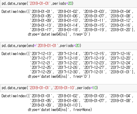 python pandas.date_range - 별별정보