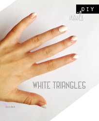 white triangle nail design 3