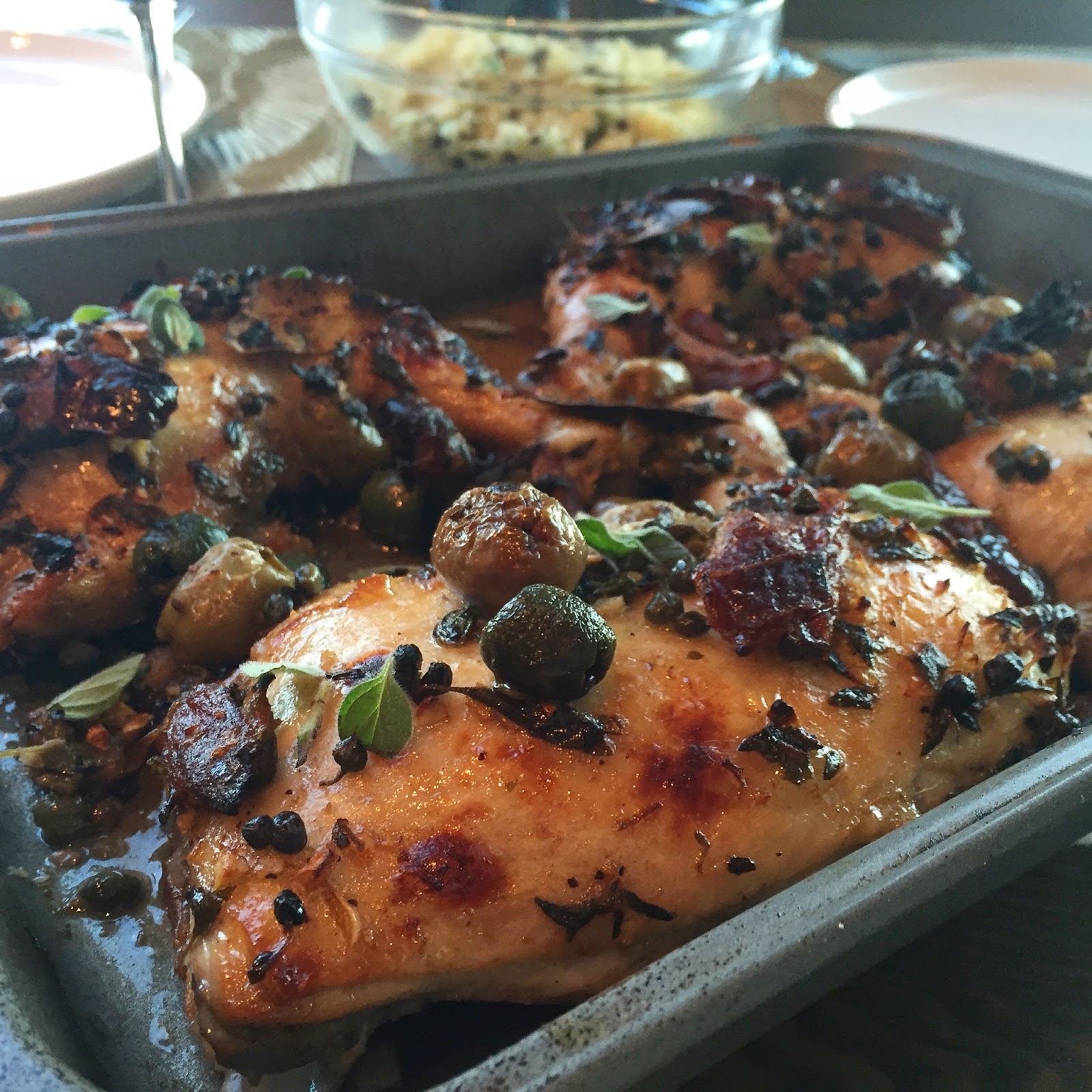 TheMDChef Roast Chicken with Green Olives and Dates