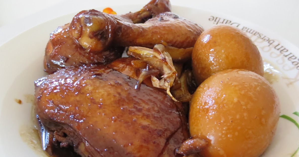 Simple yet yummylicious! Braised chicken and eggs in dark soy sauce