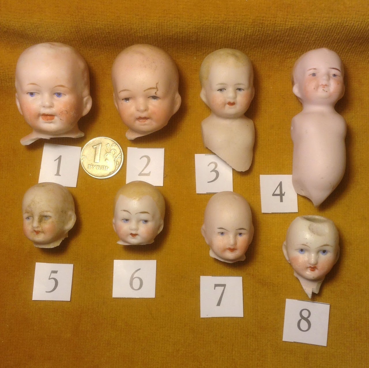 винтажные головы кукол. старинные кукольные головки. мини молды для ватной игрушки. голова для куклы купить. глиняные антикварные кукольные головки.