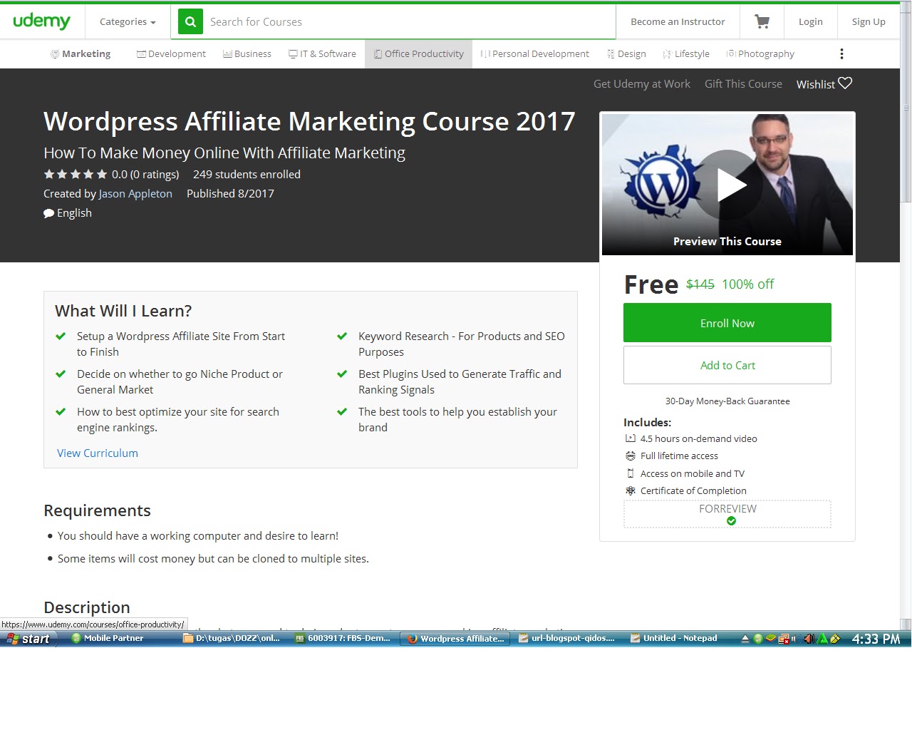 Udemy discount coupon