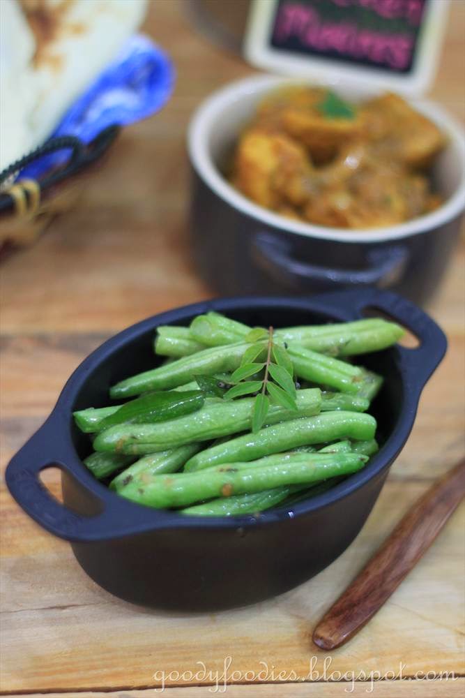 GoodyFoodies: Recipe: Indian Green Bean-Chili Stir Fry