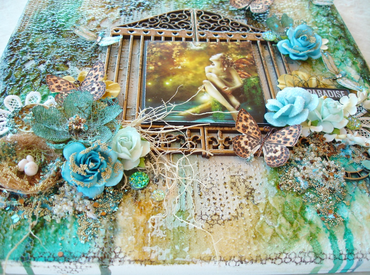 Reneabouquets: Mixed Media Canvas *Paradise*