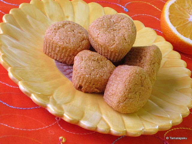 Eggless Orange-Corn Muffins