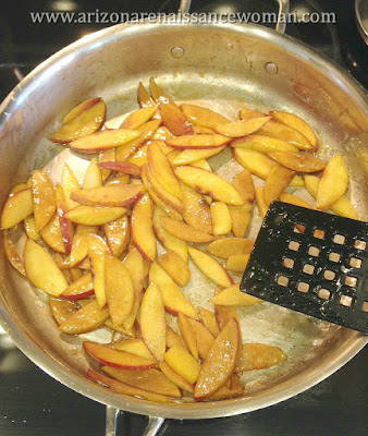 Nectarine Filling for Nectarine Rolled Tacos with Whipped Mascarpone Cheese and Balsamic Berry Salsa