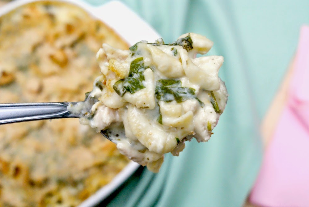 Spinach Artichoke Chicken Casserole | The Two Bite Club