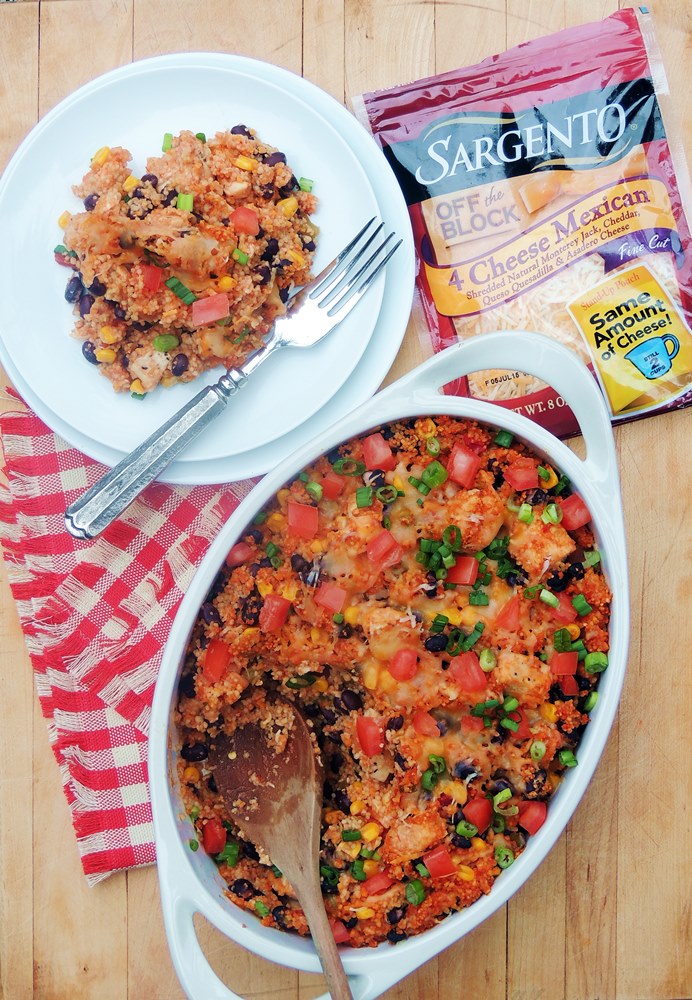 Cheesy Salsa Chicken and Couscous Casserole ChoppedAtHome Bobbi's