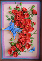 paper quilling rose wall craft crafts arts flowers projects origami instructions double