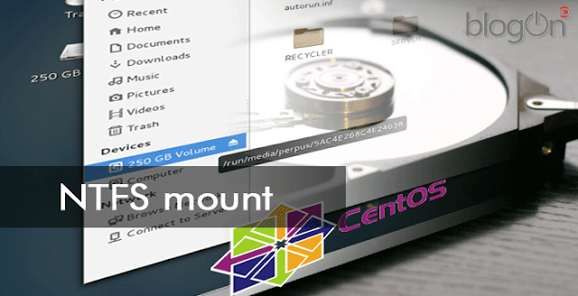 Cara Mount NTFS Hardisk Drive (Partisi Windows) di CentOS 7